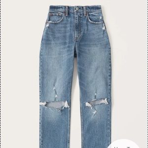 abercrombie & fitch 90s ultra high rise straight jeans